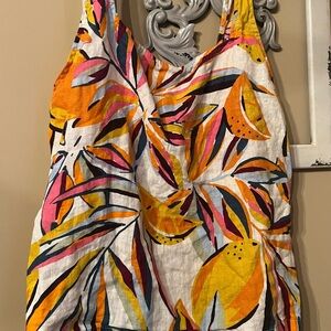 Colorful Tropical Print Tank Top